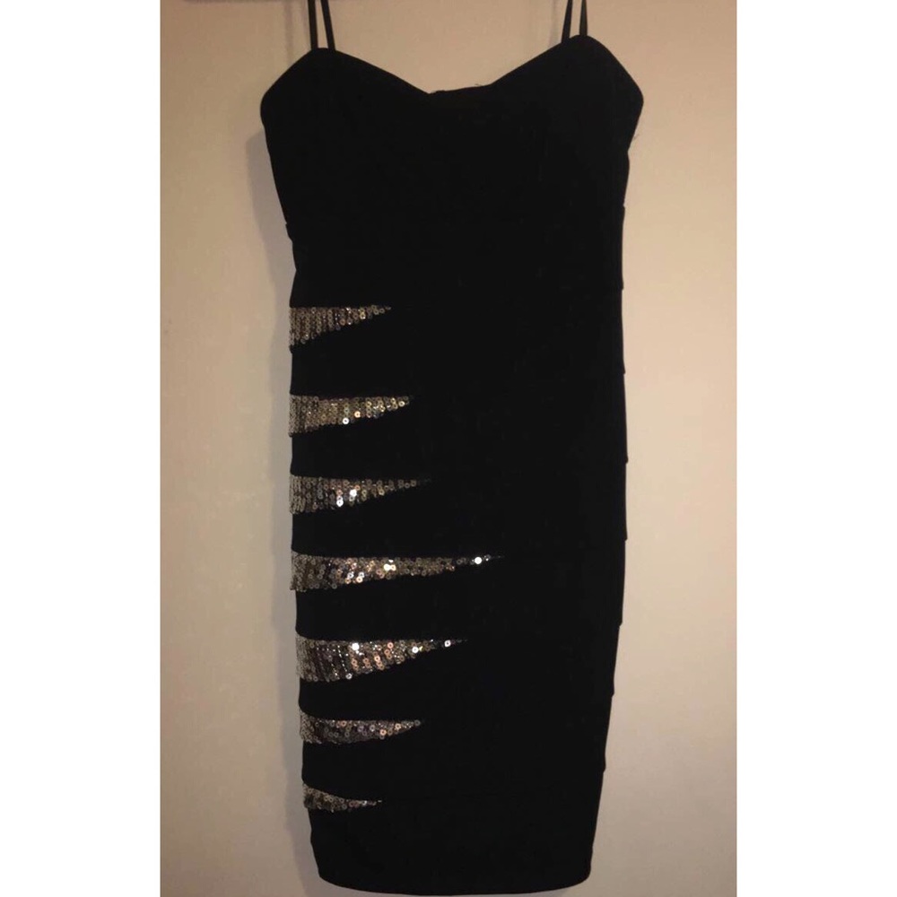 Strapless, Fitted Black Dress